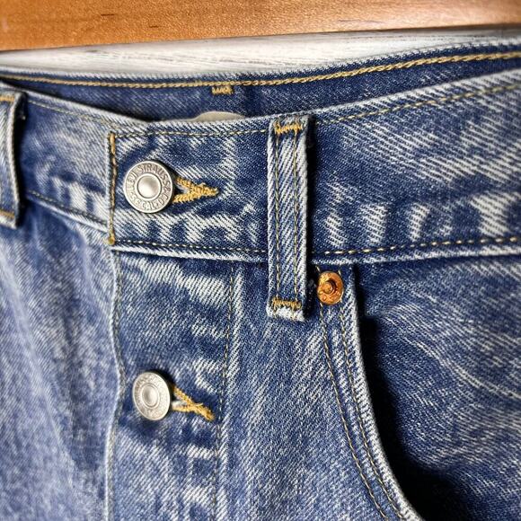 Levis Skirt Womens Size 30 Premium Front Button Mini Denim Quality Clothing - Picture 10 of 16